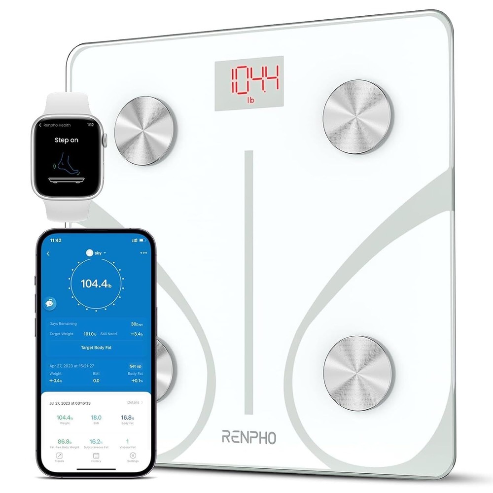 Digital Smart BMI Weighing Bluetooth Body Fat Scale w/ Smartphone App- Analyzer