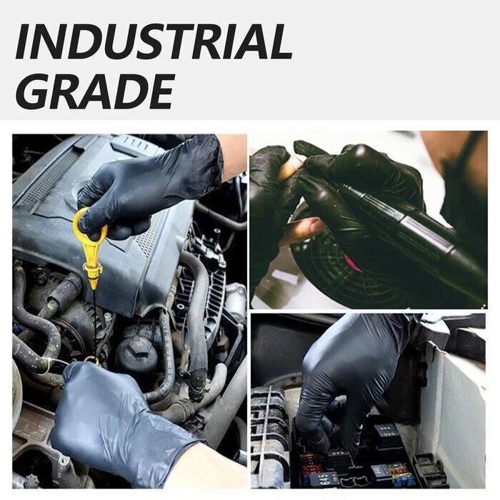 GP CrGP Craft Black Nitrile Gloves Disposable Latex-Free (100/count) 5 Mil Thick