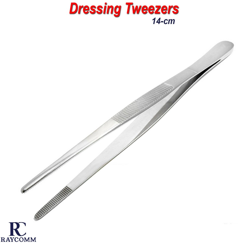 Thumb Dressing Forceps Surgical Tweezer Tissue Dissecting Lab Instruments 3-PCS