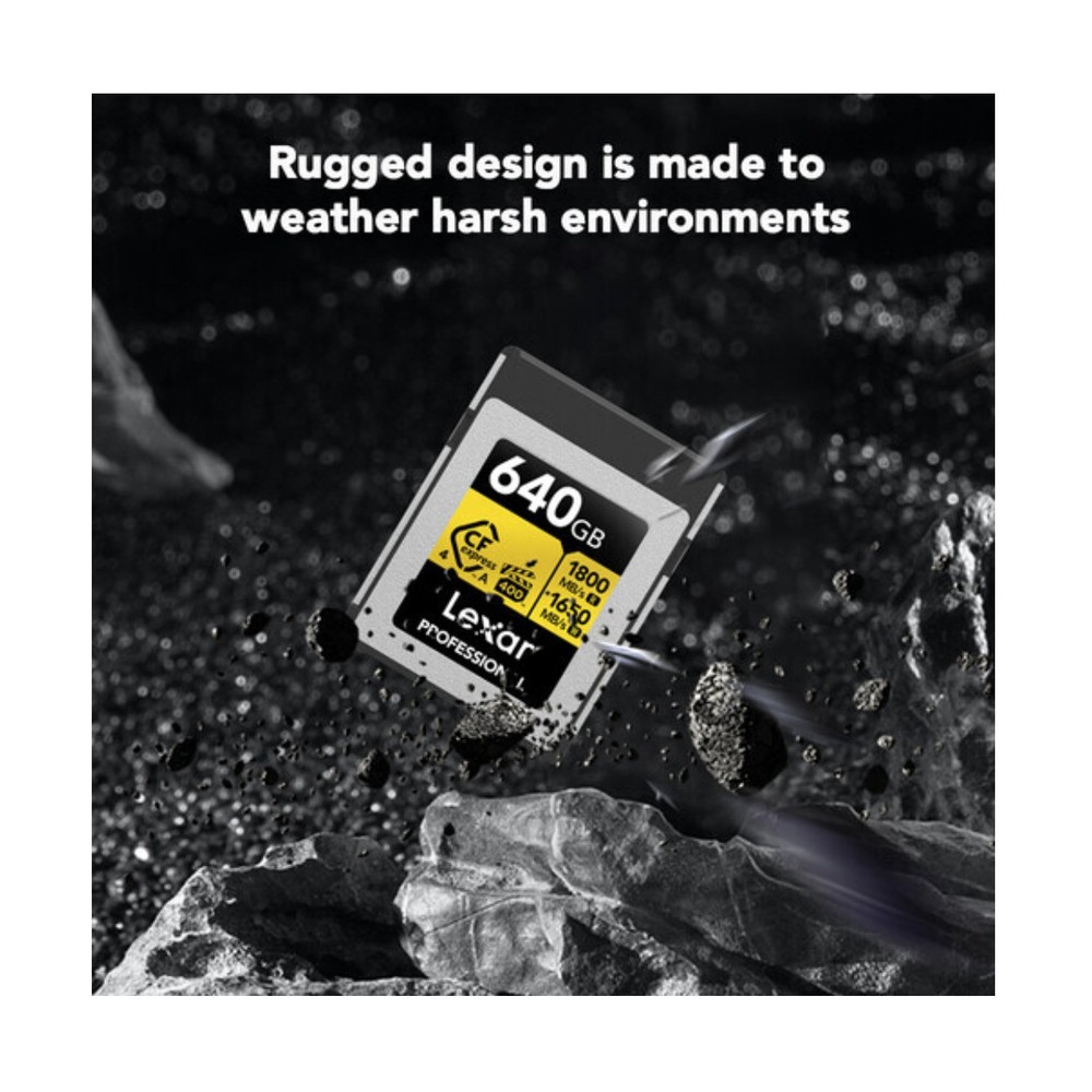 Lexar 640GB Professional GOLD CFexpress 4.0 Type A Memory Card