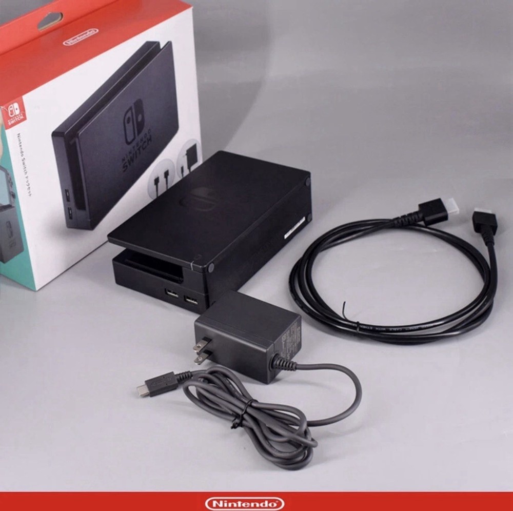 Original Nintendo Switch Charging Dock & AC Adapter Power Cable & HDMI CABLE Set