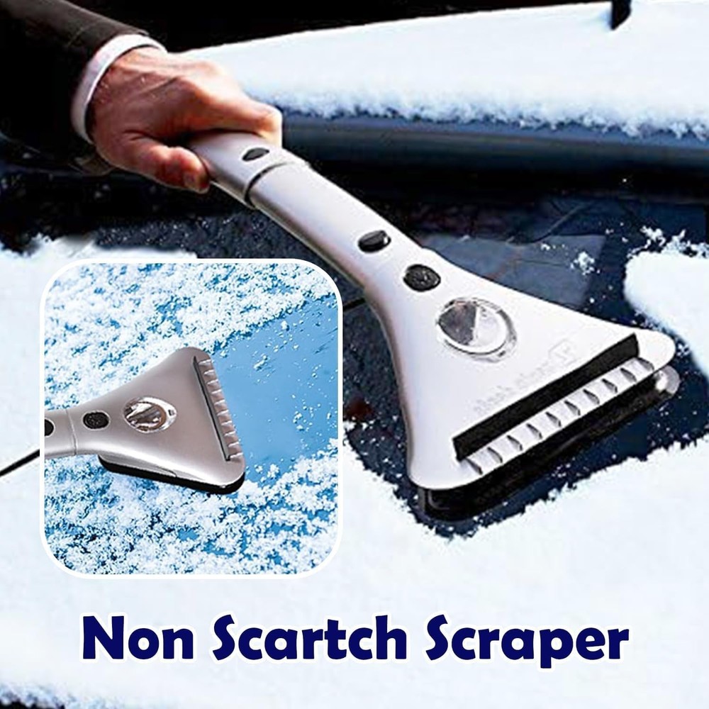 Heated Car Window Ice/ Extendable Auto Windshield Heated Scraper with LED Lig...
