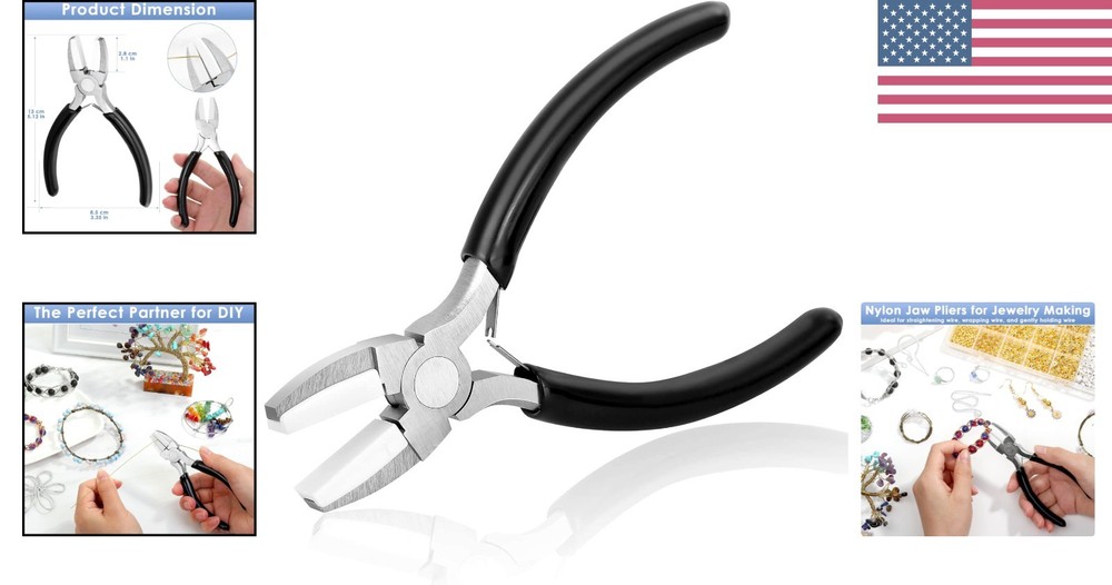 Lightweight Nylon Jaw Pliers for Chain Making - Black, Durable & Effective Tools