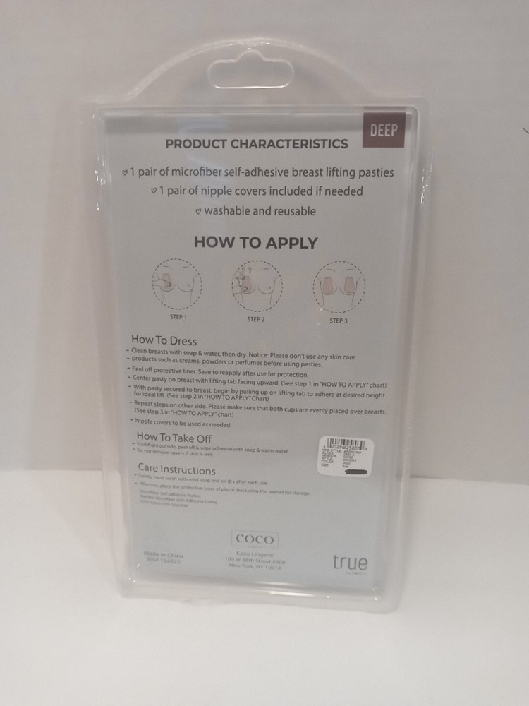 True - Rue21 Microfiber Adhesive Lifting Pasties S/M - Deep