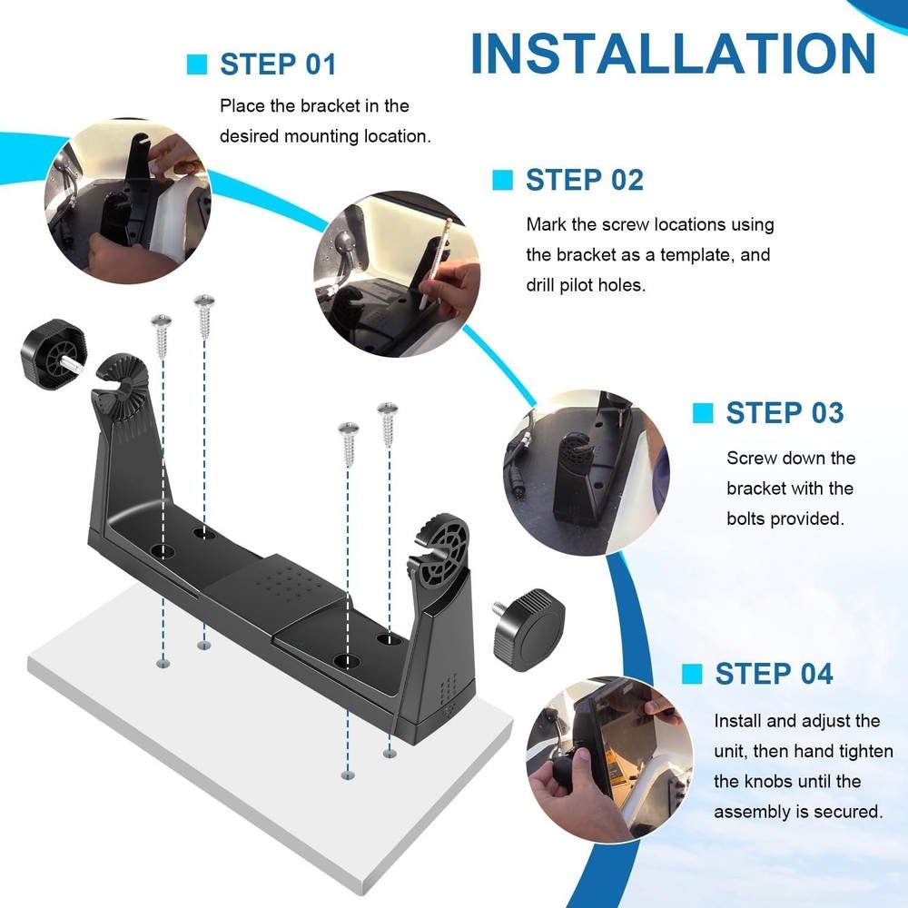 000-13702-001 Gimbal Bracket with Knobs Mounting Screws For Simard GO9, Vulcan 9