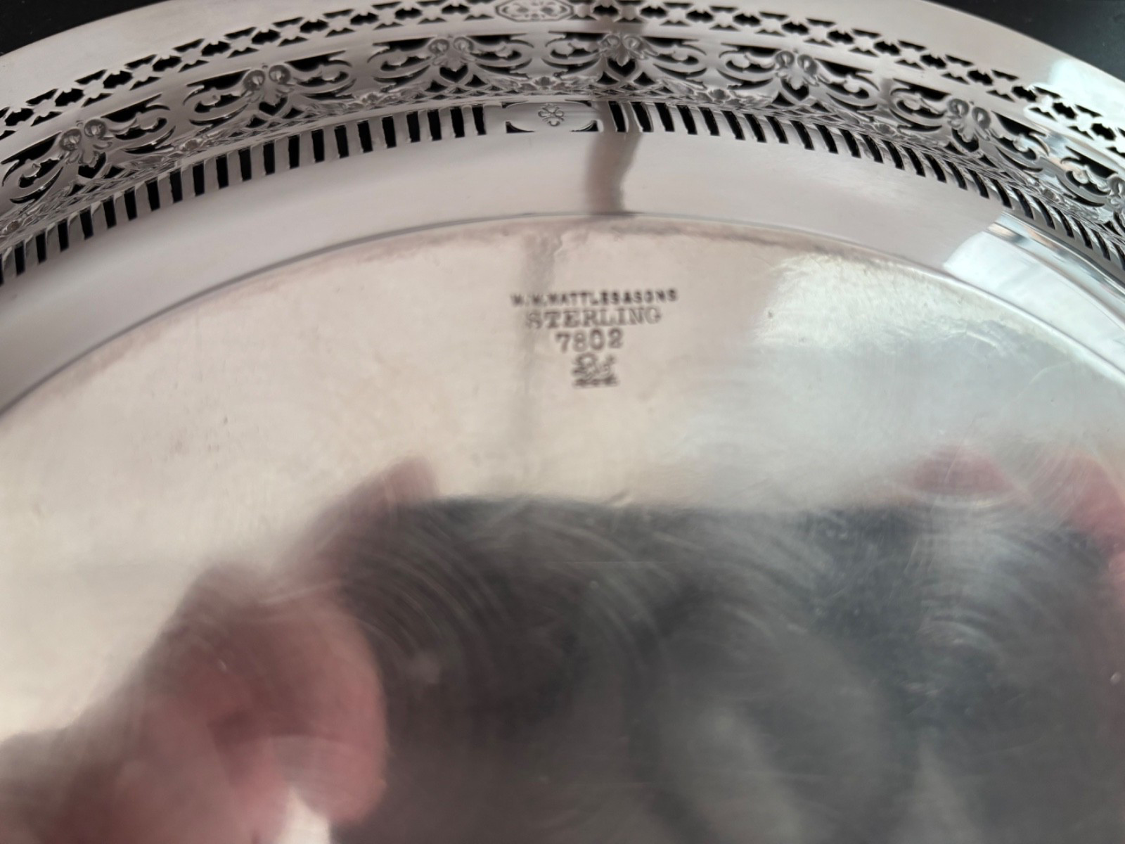 Large Deeply Pierced Sterling Silver Bowl 16.88 Troy Ounces