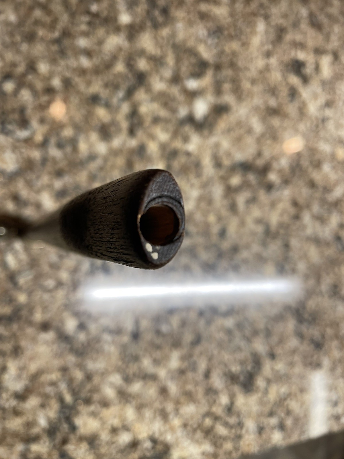 RARE & COMPLETE BRONZE PIPE “smoke” TOMAHAWK WITH DOVETAILED STEEL BIT