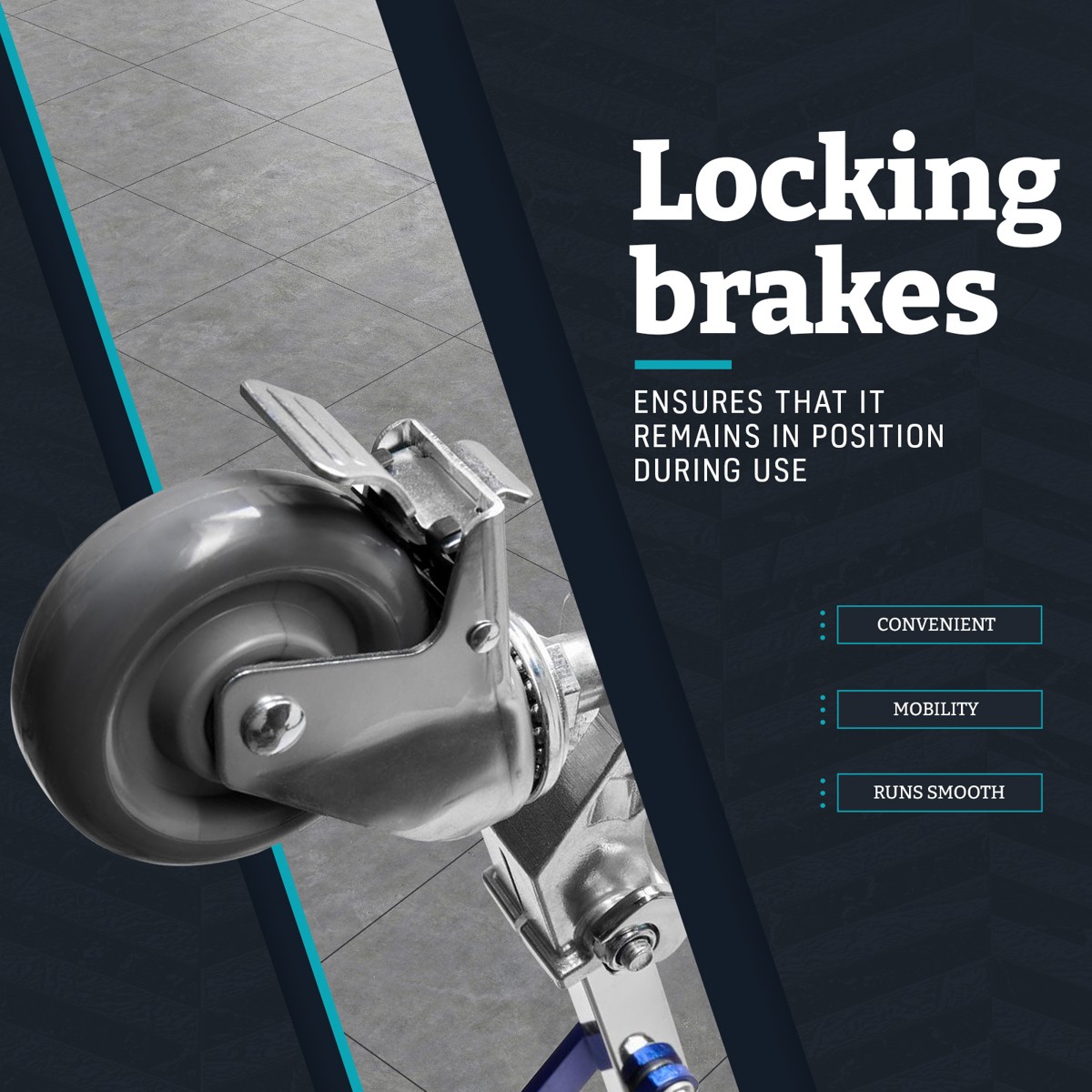 Flashpoint 13.3' High Cine Stand Pro with Combo Head, Silver, Bundle with 3x Whe