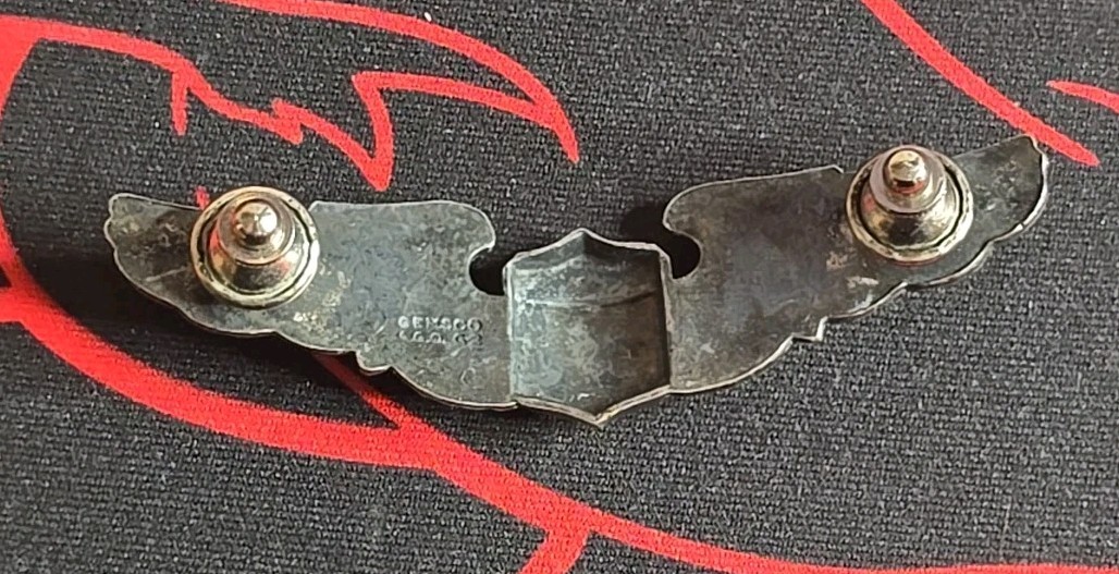 WW2 US Army Air Force Pilot Wings 3" Clutch Back - GEMSCO AGO G-2 Pin