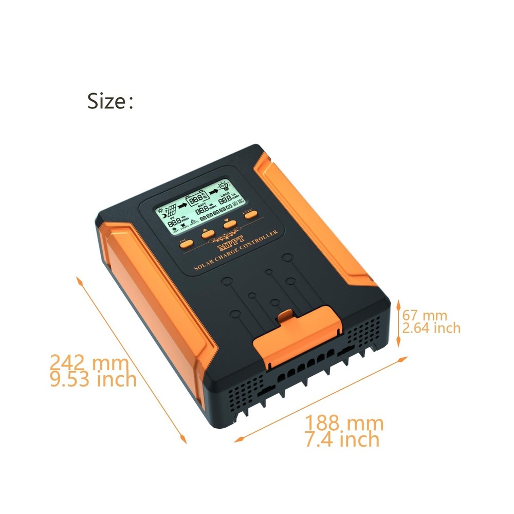 120A 12V/24V/36V/48V DC Input MPPT Solar Charge Controller with LCD Display S...