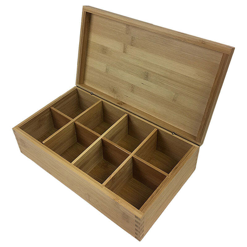 Lipper International Bamboo 8-Compartment Box