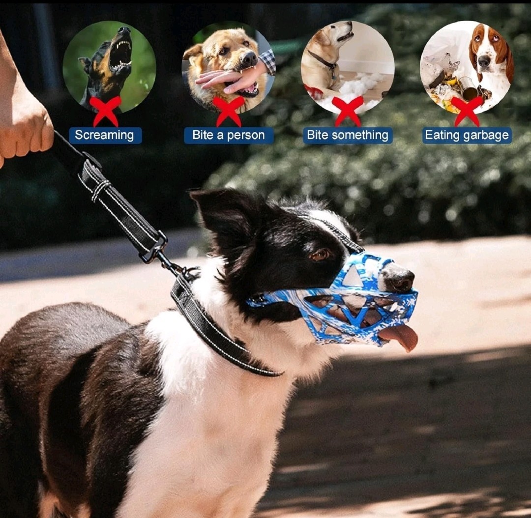 Dog Muzzle for Large Dogs, Allows Panting and Drinking, Breathable, Adjustable