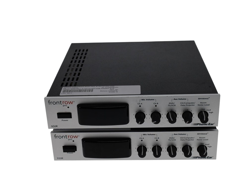5X PHONIC EAR FRONT ROW PRO 930R IR RECEIVER AMPLIFIER UNITS