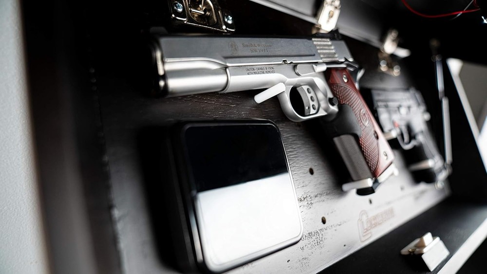 LOCKDOWN In Plain Sight Shelf with Discreet Design, Easy One Size, Walnut