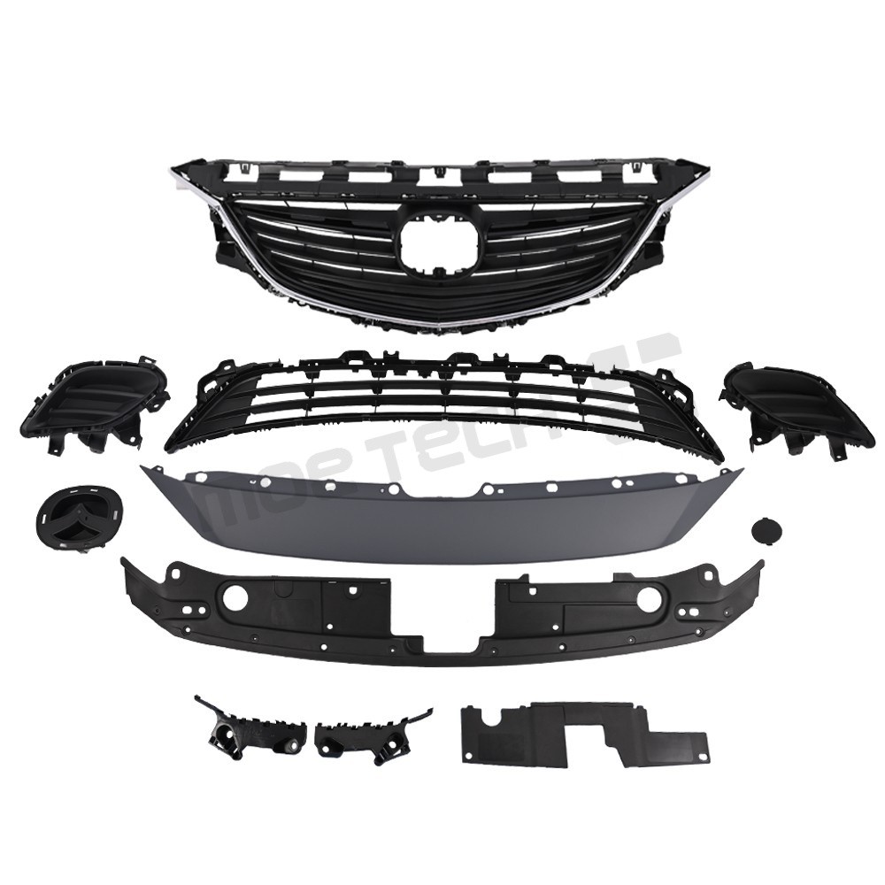 Front Bumper Grille Grill Radiator Support Bracket Set For Mazda 6 2014-2017