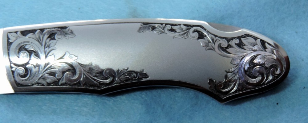 Fred Carter Custom Lock Blade w/ Scroll Engraving Original