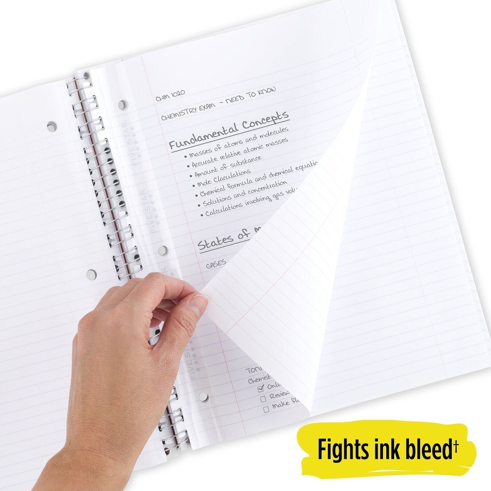 Five Star Reinforced Insertable Notebook Paper, College Ruled, 75 sheets, 8.5x11