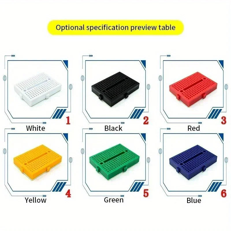 6PCS SYB-170 Mini Solderless Circuit Board Prototype Experiment Test Bread board