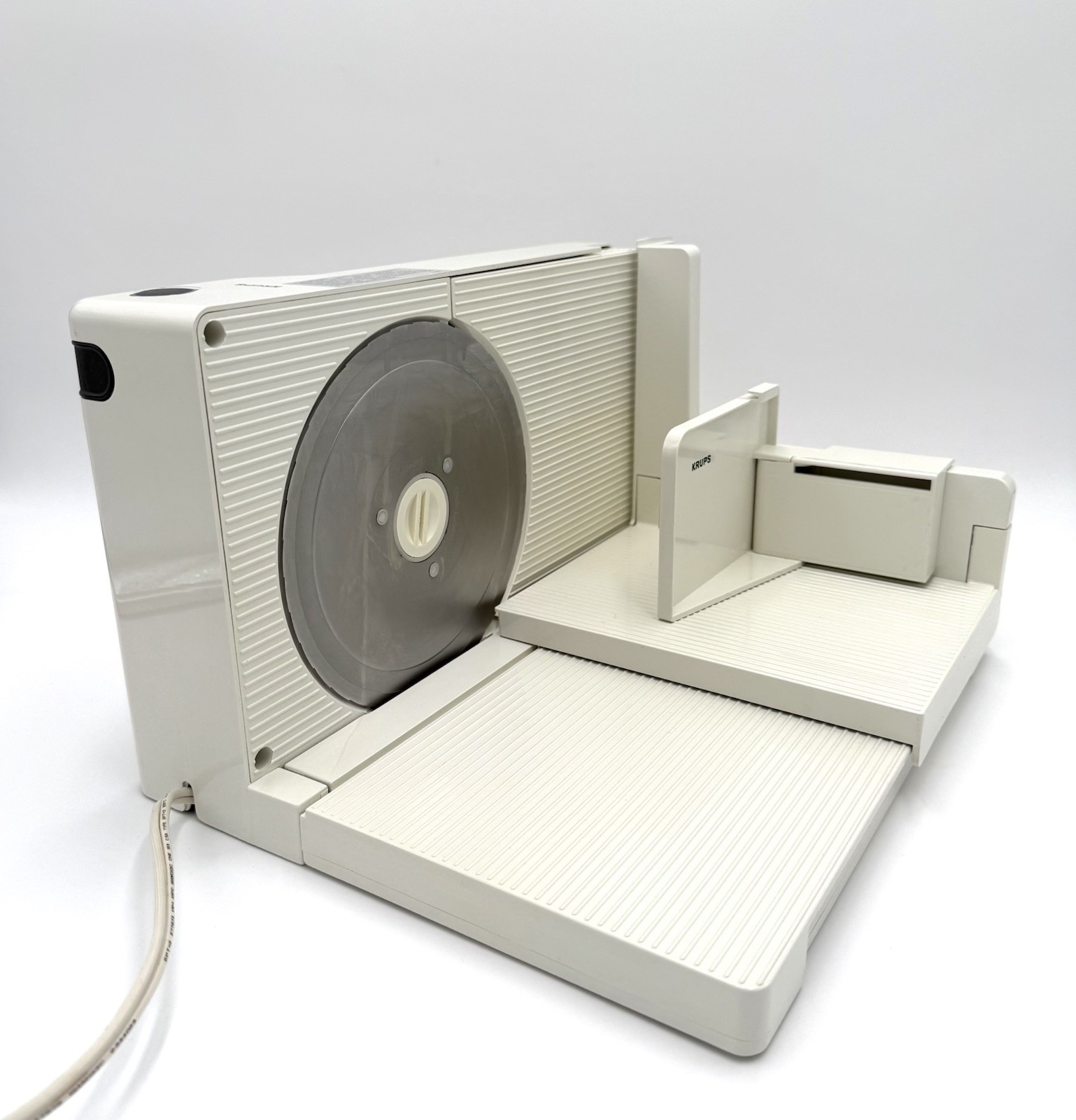 KRUPS Slice It Model 213 Electric Food Slicer Fold Up Tested w Box VTG