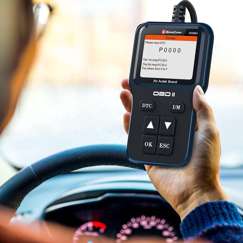 Bosscomm IFIX501 Code Reader OBD2 Scanner Check Engine Fault Diagnostic Tool