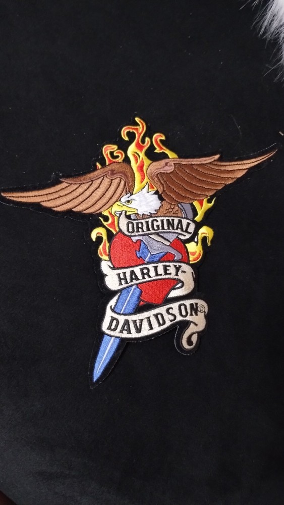 HARLEY DAVIDSON EAGLE SWORD THRU HEART LARGE BACK VEST JACKET PATCH