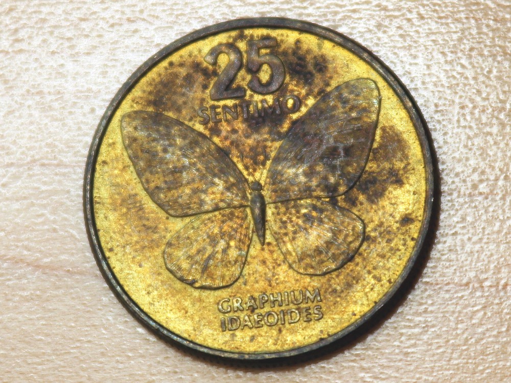 1987 Philippines 25 Sentimos Butterfly