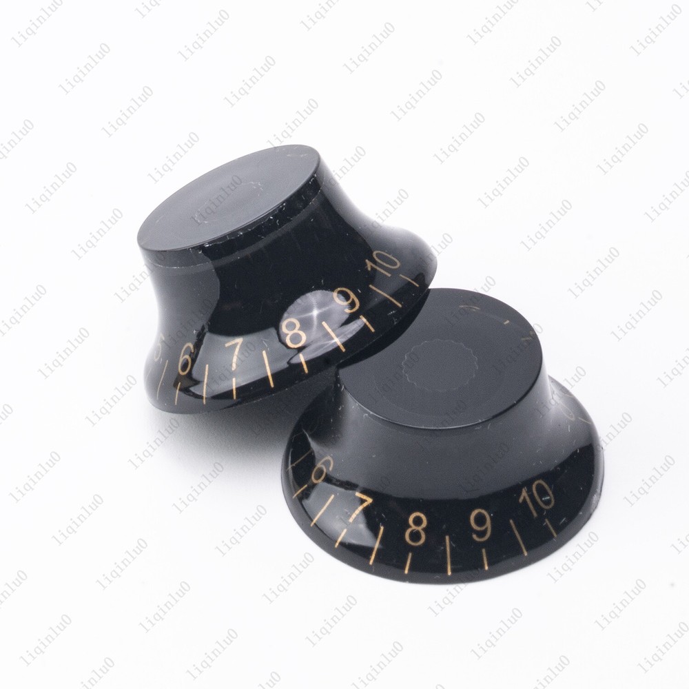4 Pcs Black LP Guitar Speed Knobs Top Hat Bell Knobs 50s Style For SG Les Paul
