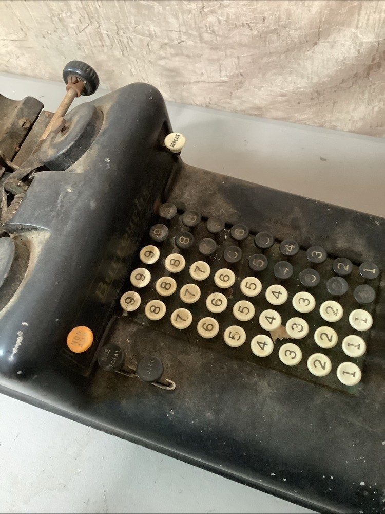 Antique Burroughs Adding Machine. Untested. For Parts Or Repair.
