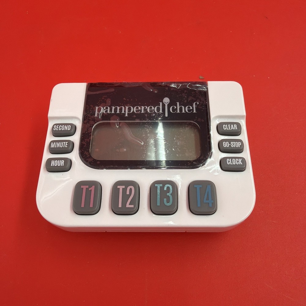 The Pampered Chef Digital Kitchen White Timer 100479