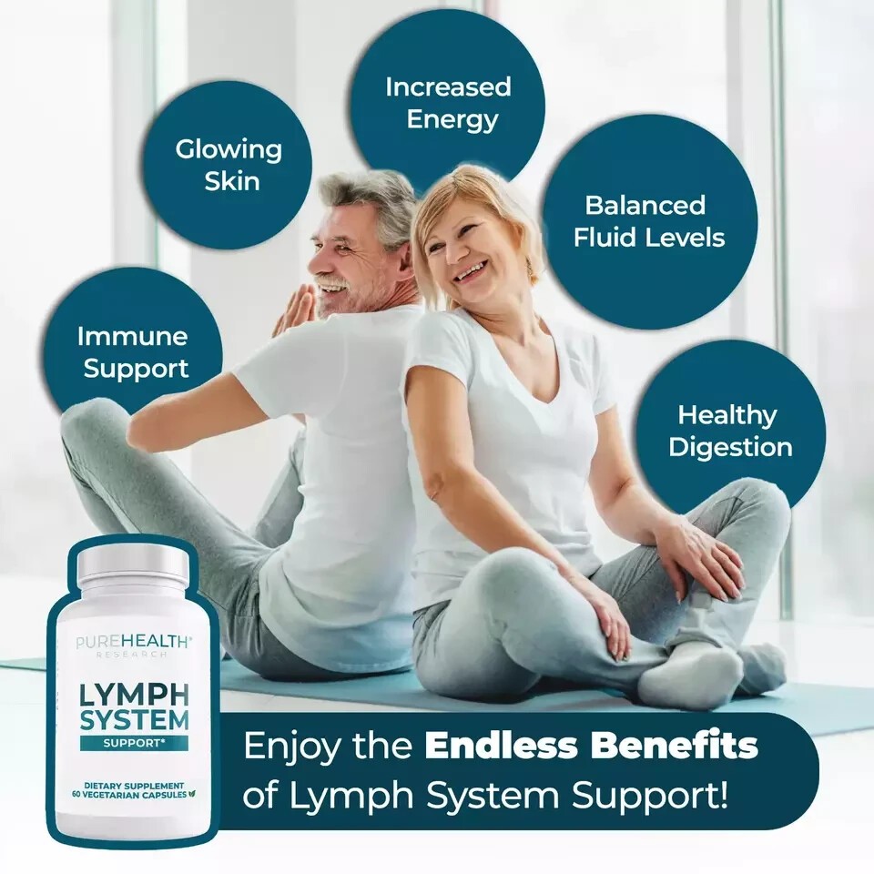 1 Pack of PureHealth Research Lymph System-Reduce Swelling Lymphatic Supplement