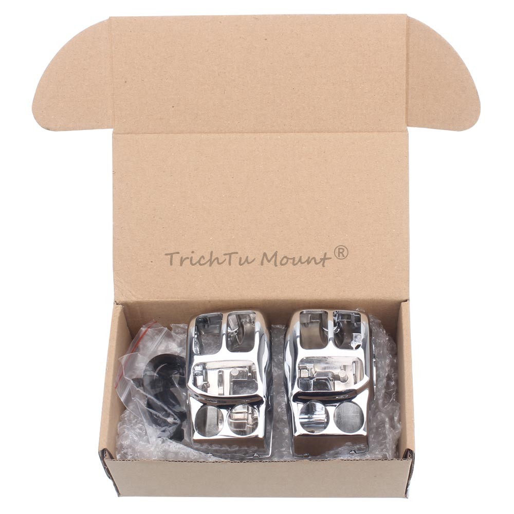 Chrome Hand Control Switch Housing Cover for Harley Road King FLHR/I 2014-2022