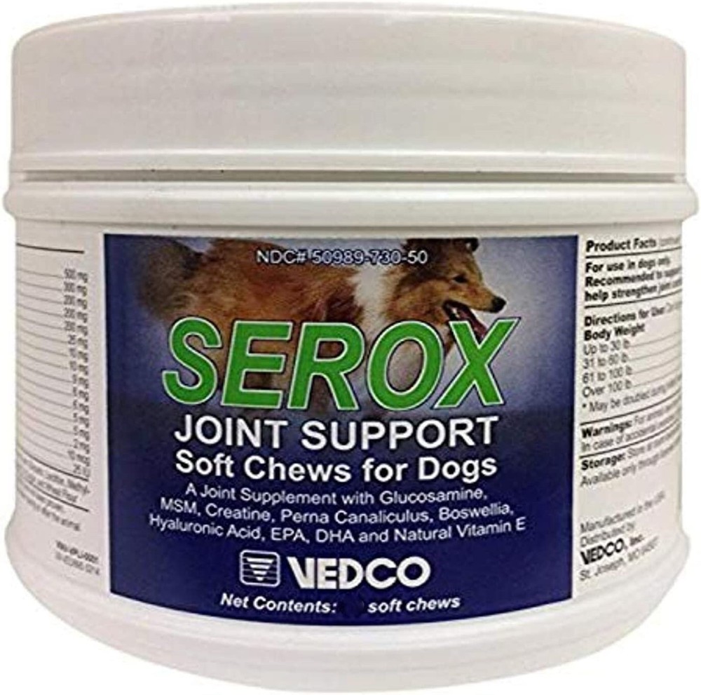 Serox Joint Support for Dogs, 60 Soft Chews | read description below