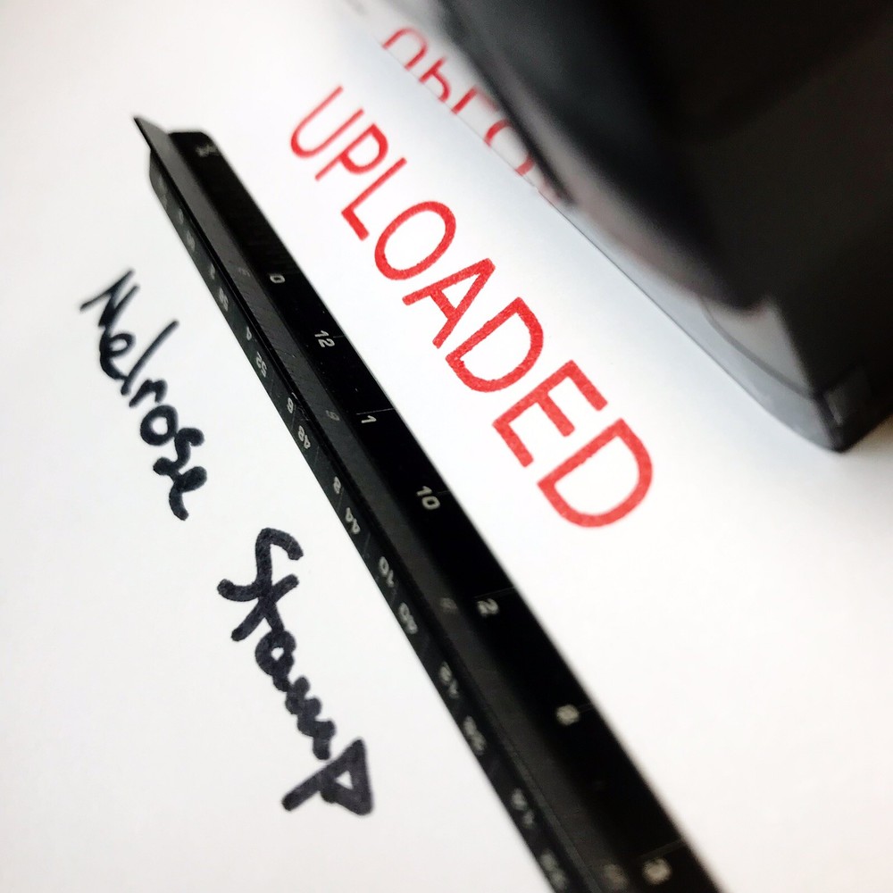 Uploaded Rubber Stamp Red Ink Self Inking Ideal 4913