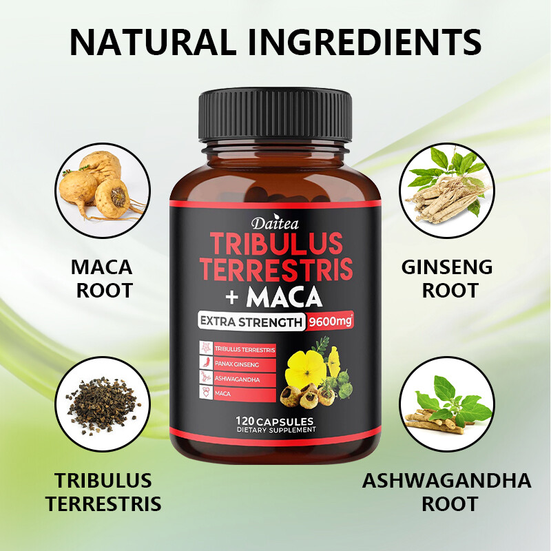 Testosterone Booster Low Test Boost Natural Tribulus Terrestris With Maca