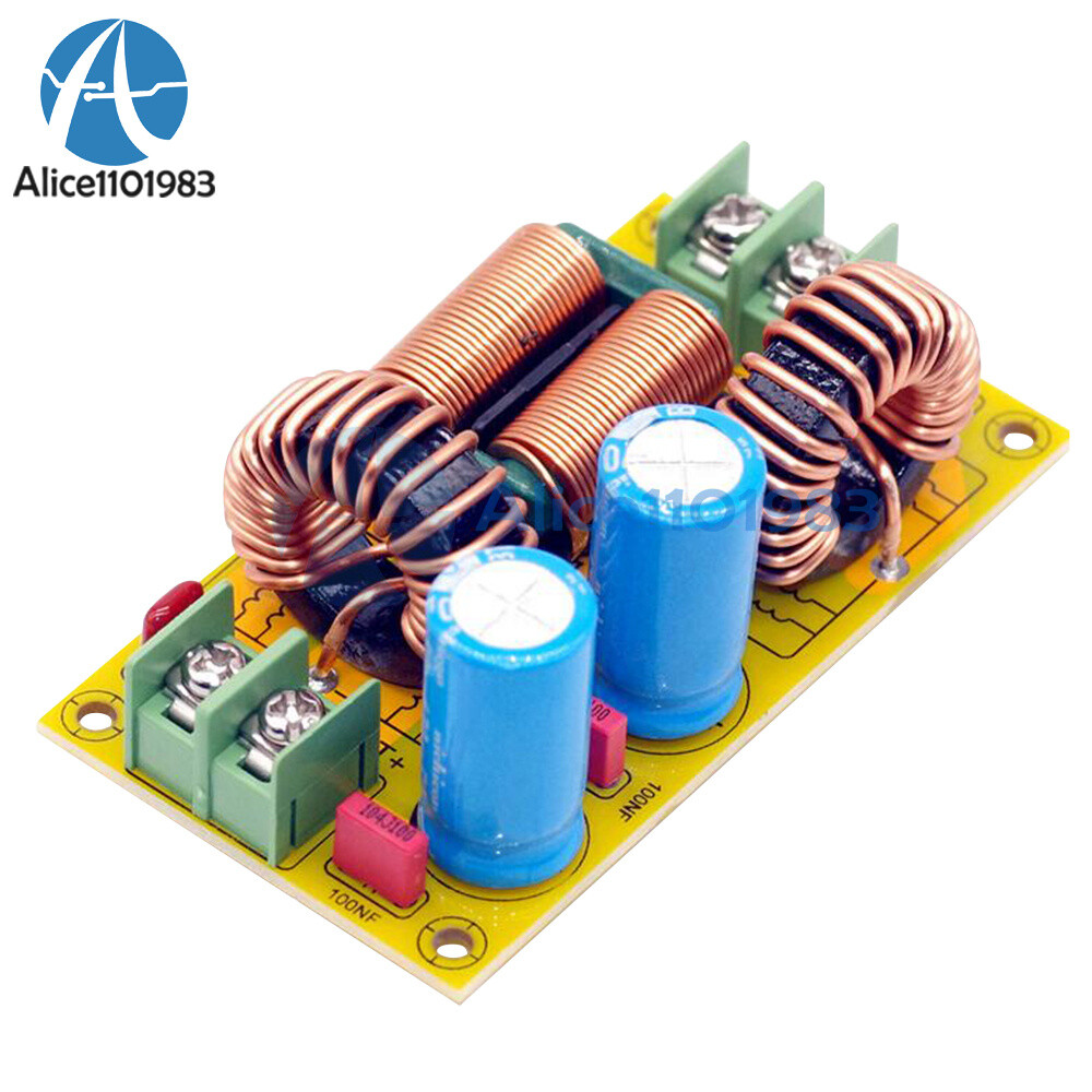 2A 4A 10A 20A DC Power Filter EMI Electromagnetic Interference Power Filtering