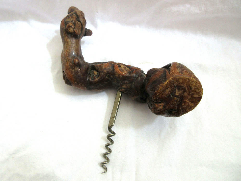 Rare Petrified Wood Grapevine Corkscrew Unmarked EUC
