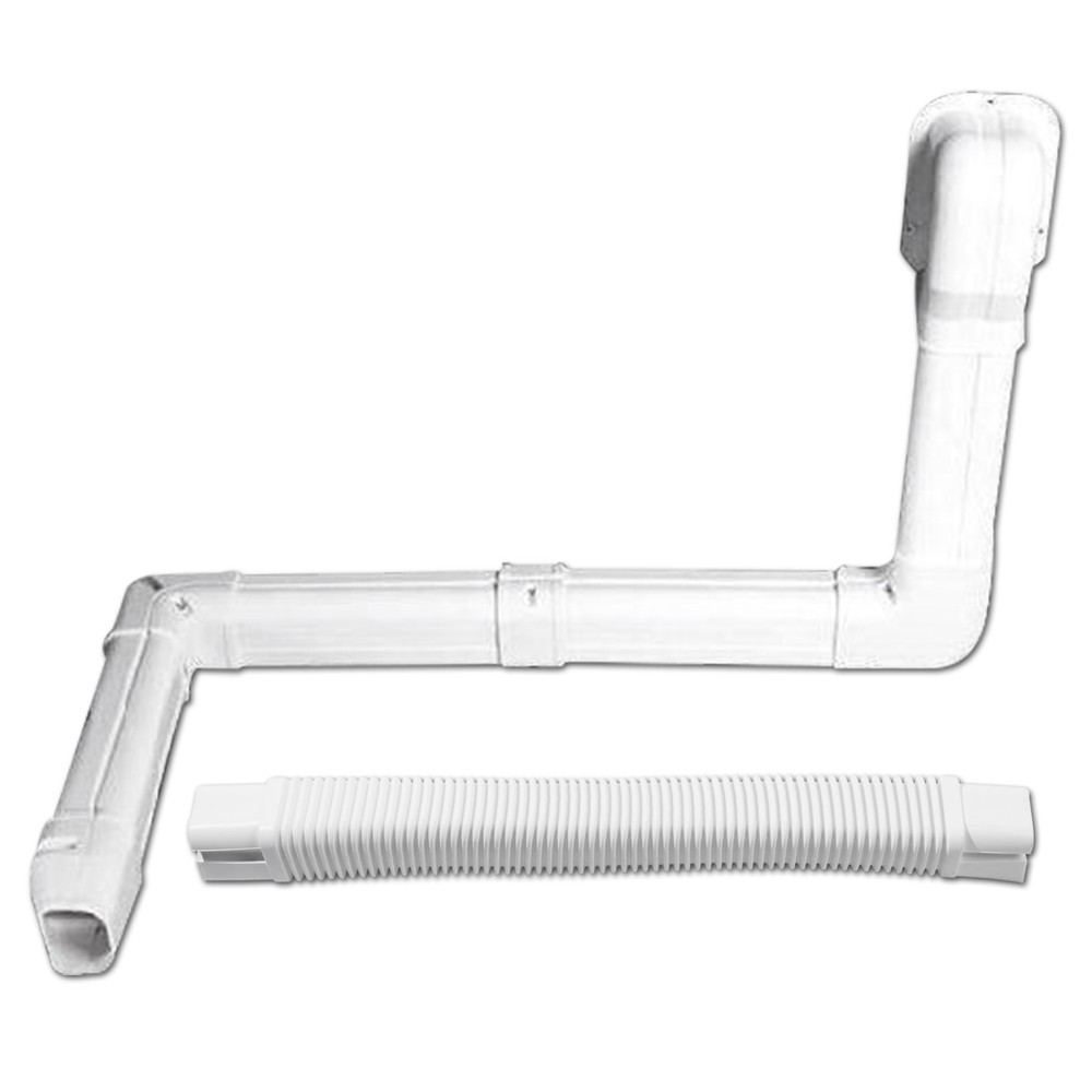 Decorative 3"x9.5 Ft Line Set Cover Kit for Mini Split & Central AC Systems