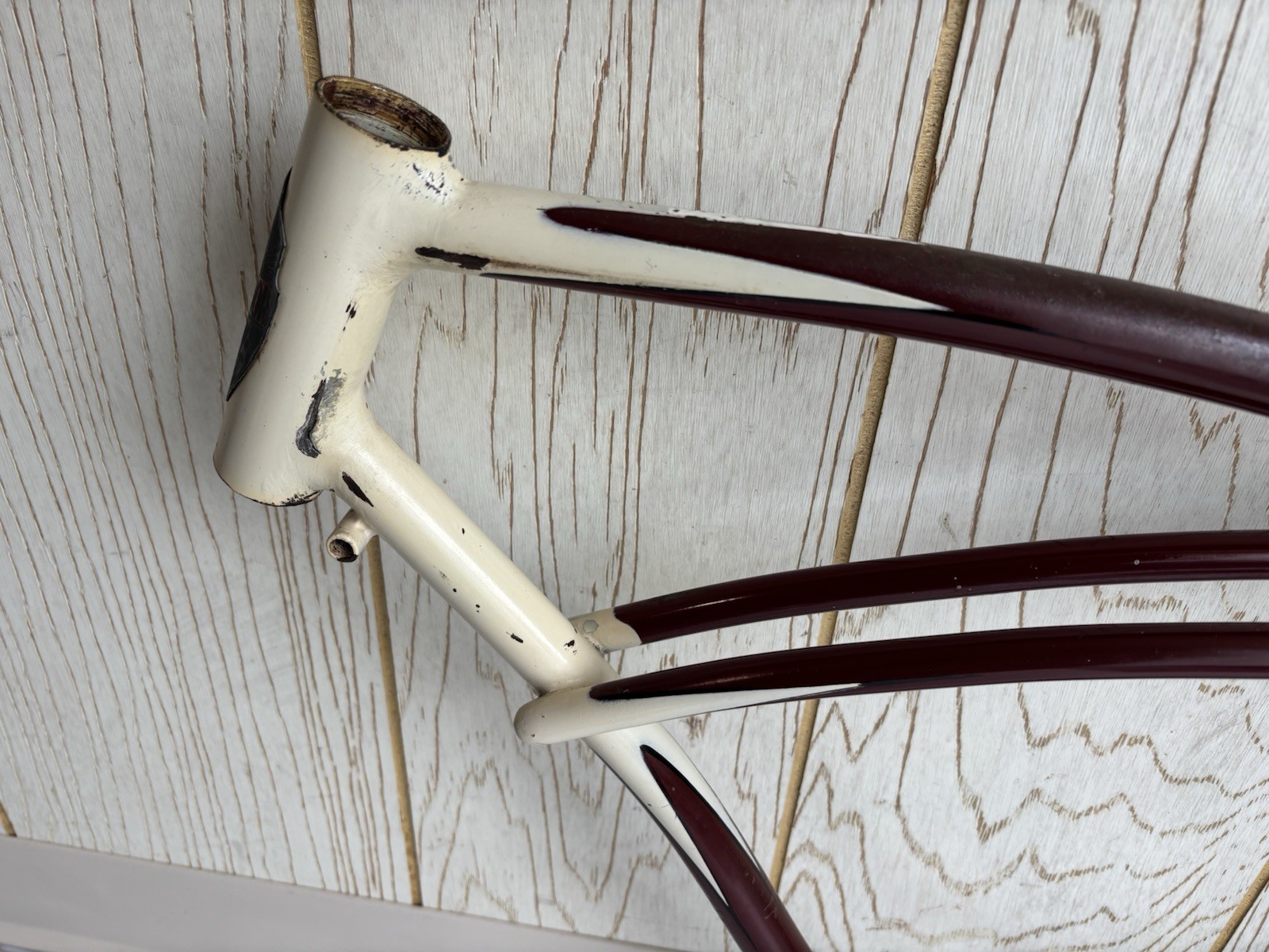 Prewar 1941 Schwinn Excelsior Autocycle Maroon Ivory Cantilever Frame