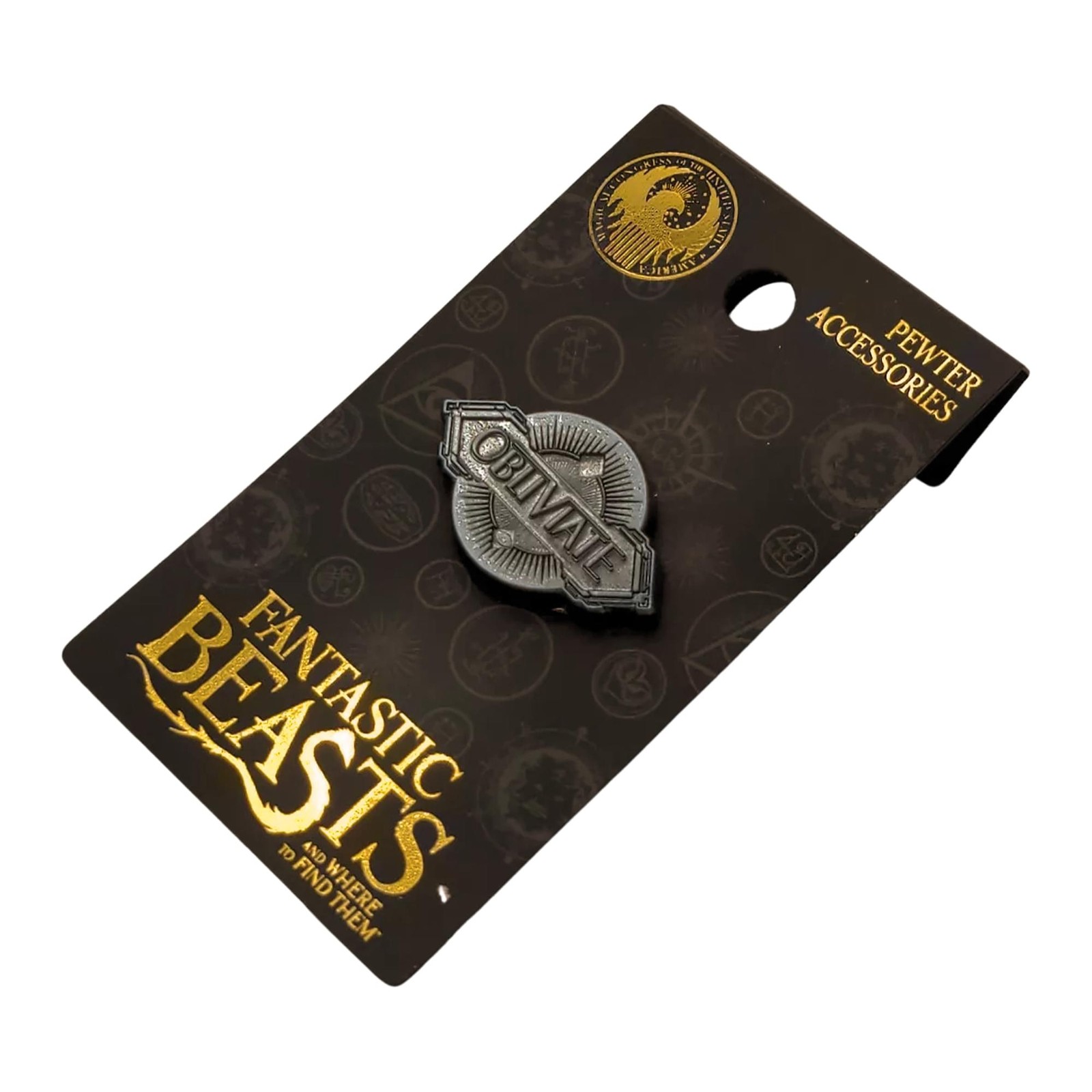 Harry Potter Fantastic Beasts Pewter Lapel Pin Obliviate