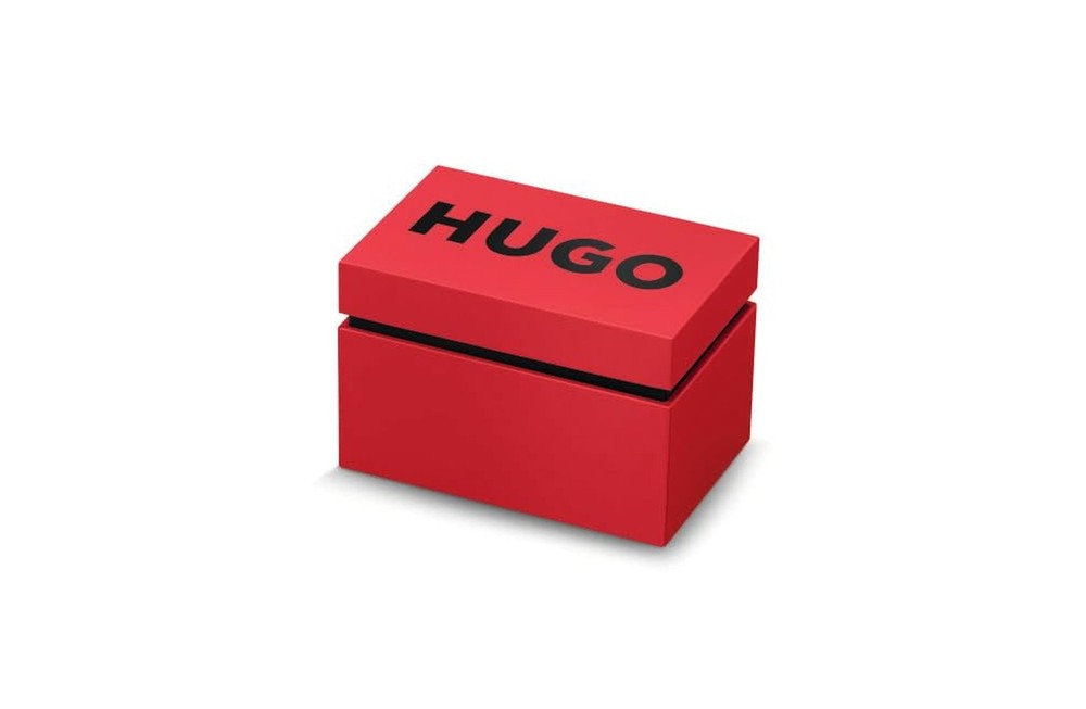 HUGO Men's Multifunction Watch Black Red