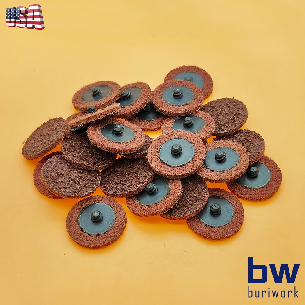 50 PCS 2 Inch Maroon Quick Change Surface Prep Pads Conditioning Discs