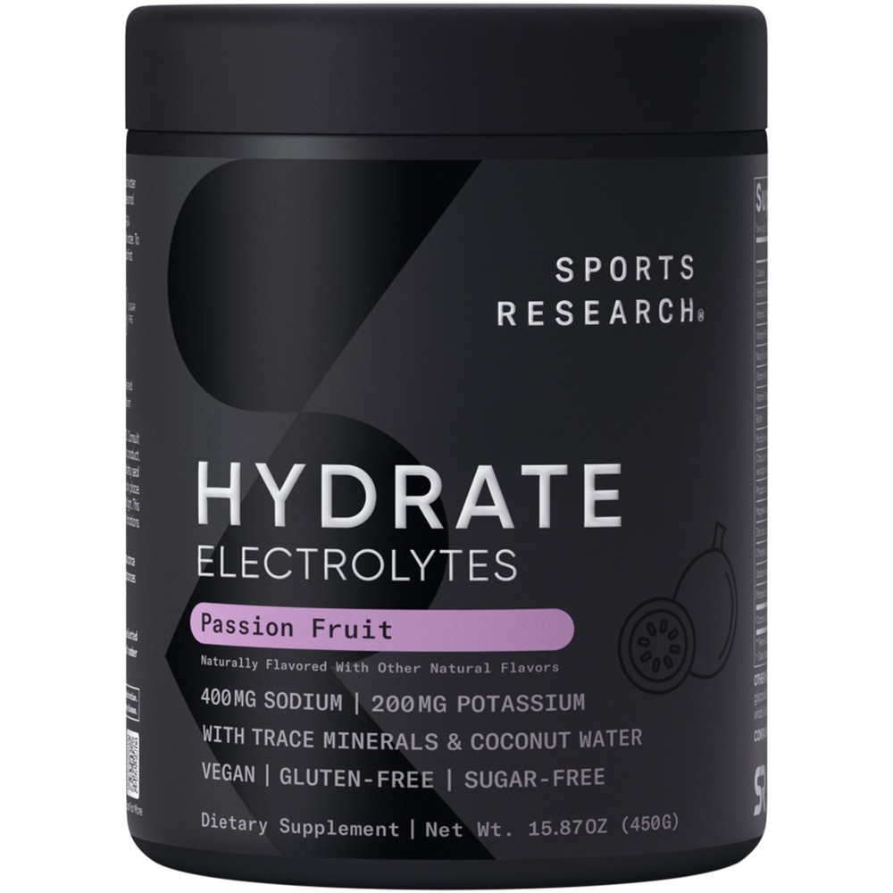 Hydrate Passion Fruit Drink Mix (90 Servings) – Refreshing Electrolyte Power