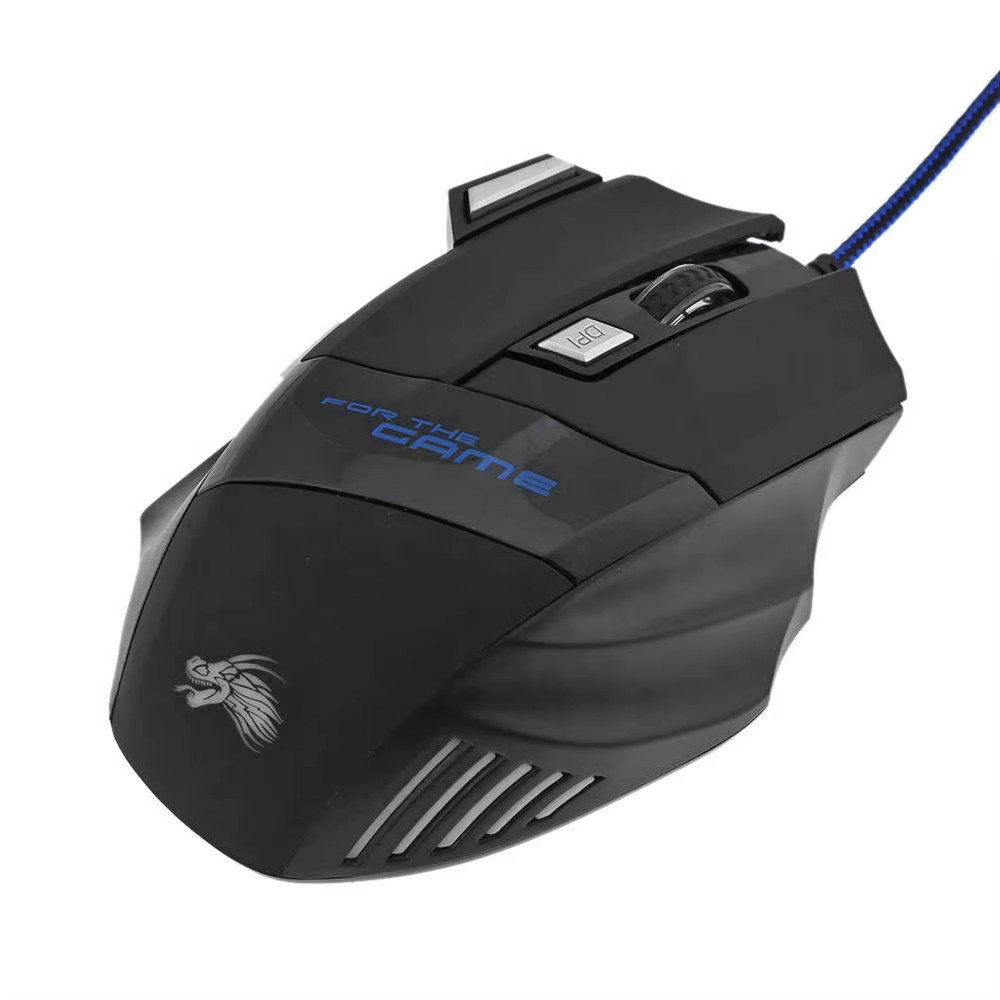 Gaming Mouse 7 Button USB Wired LED Breathing Fire Button 3200 DPI Laptop PC