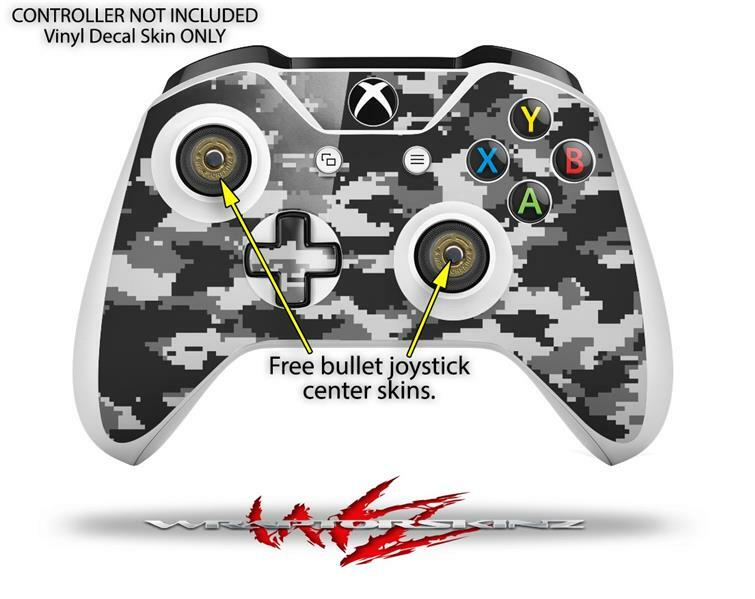 Skin XBOX One S Console Controller WraptorCamo Digital Camo Gray