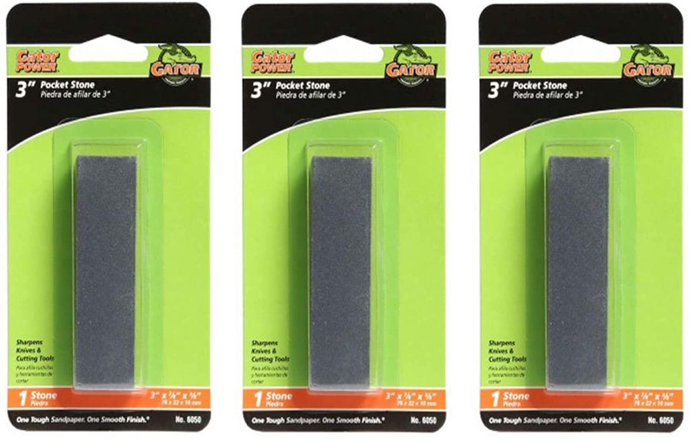 3PCS Pocket Sharpening Stone 3"x7/8" Compact Knife Sharpener Handy Tool