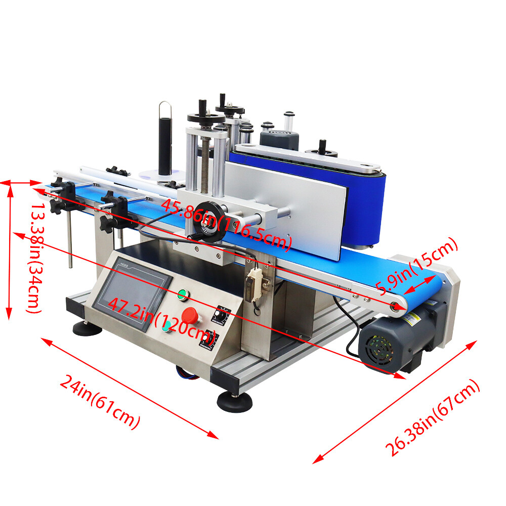 TECHTONGDA Automatic Desktop Conveyor Round Bottle High Speed Labeling Machine