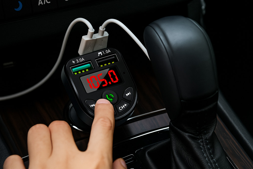 Car Bluetooth FM/MP3 Wireless Adapter USB Fast Charger 2 Music Player Handsfree