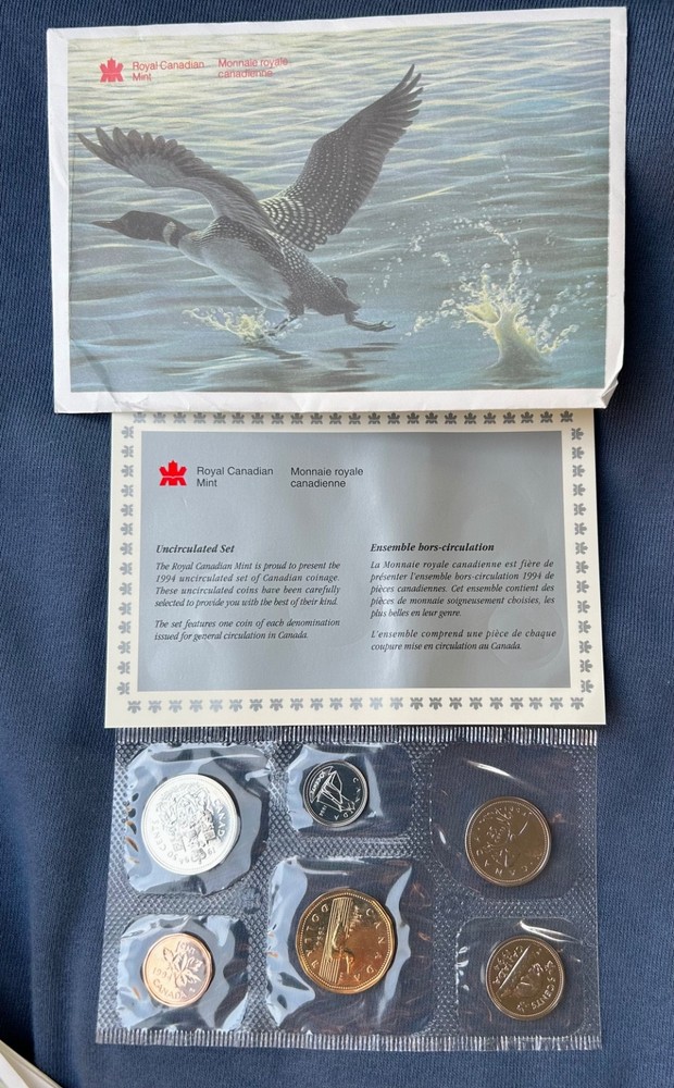 1994 Prooflike Uncirculated Canadian Coin Set
