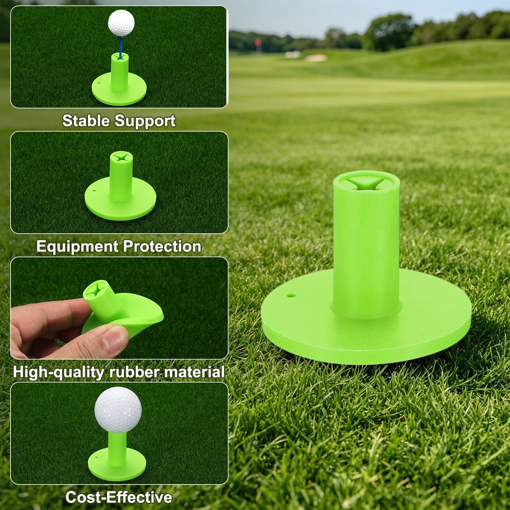 Rubber Golf Tee, 1.5Inch Golf Practice Tees Training Driving Range, Green