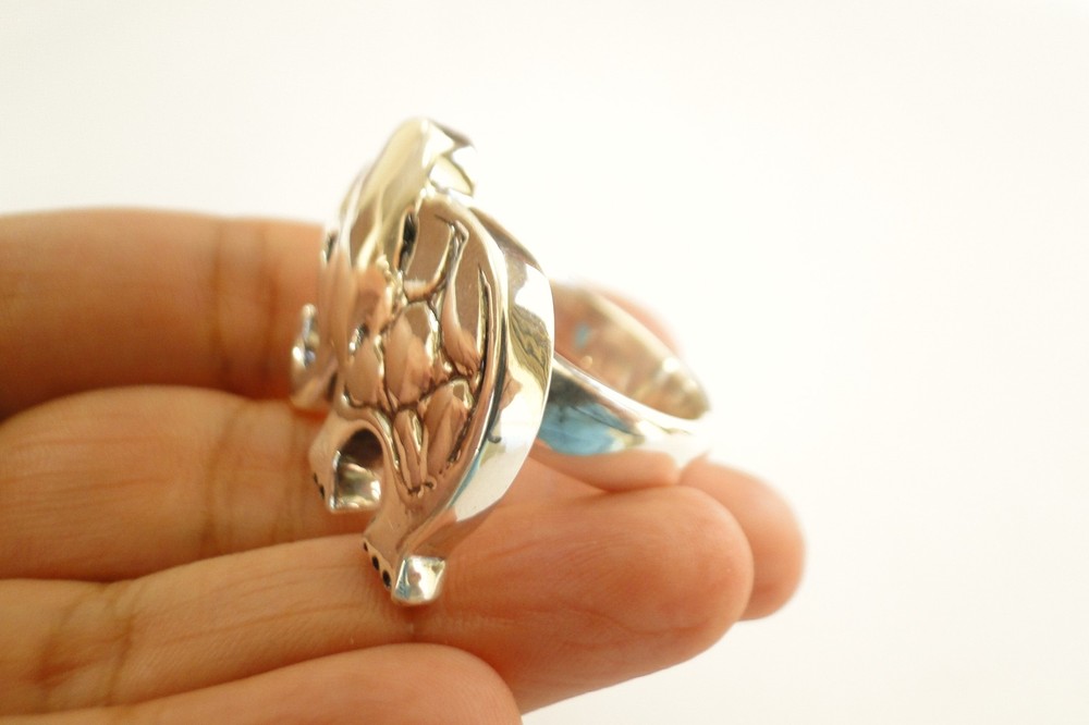 Elephant No Stone 925 Sterling Silver Ring Size 9 10